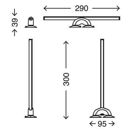 Briloner 2007-019 - LED Ściemniane oświetlenie lustra LED/7W/230V 2700-6500K