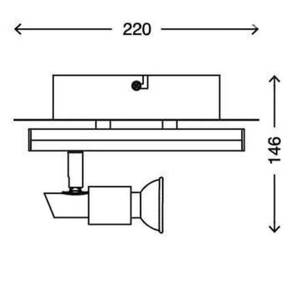 Briloner 2029-028 - LED Oświetlenie punktowe REN 1xGU10/3W/230V + LED/4W