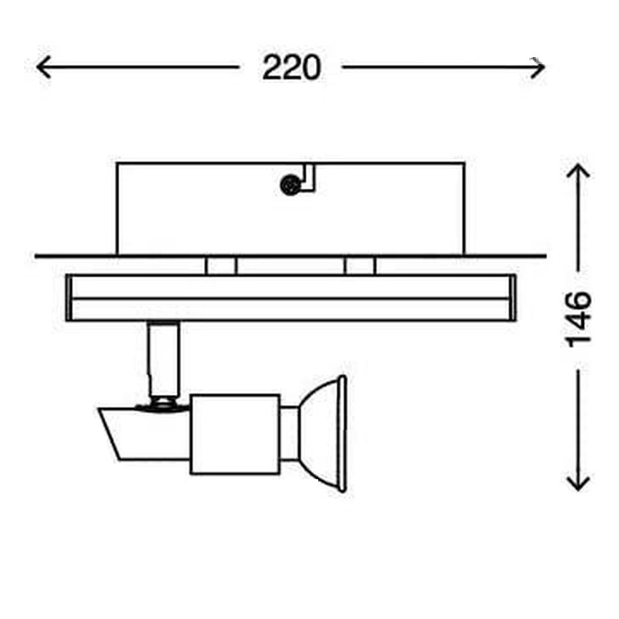 Briloner 2029-028 - LED Oświetlenie punktowe REN 1xGU10/3W/230V + LED/4W