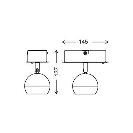 Briloner 2040-012 - LED RGB Ściemnialne oświetlenie punktowe 1xLED/3,3W/230V + zdalne sterowanie