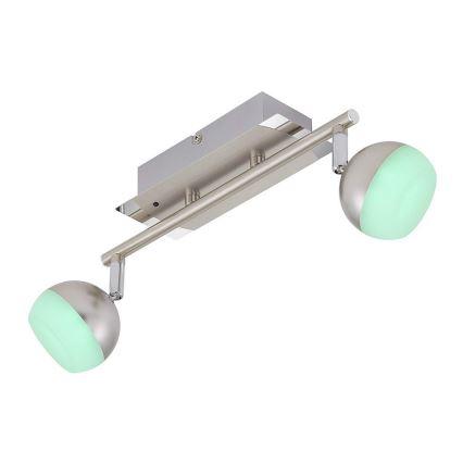 Briloner 2040-022 - LED RGB Oświetlenie punktowe ściemnialne 2xLED/3,3W/230V + pilot