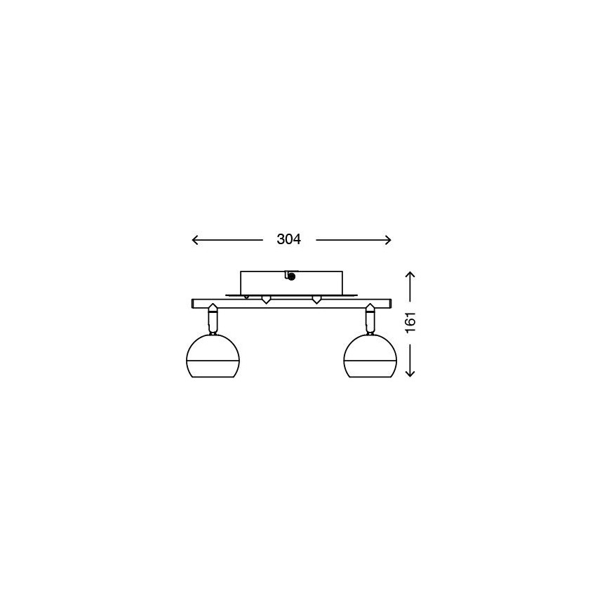 Briloner 2040-022 - LED RGB Oświetlenie punktowe ściemnialne 2xLED/3,3W/230V + pilot