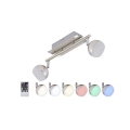 Briloner 2040-022 - LED RGB ściemnialna oprawa punktowa 2xLED/3,3W/230V + pilot do zdalnego sterowania