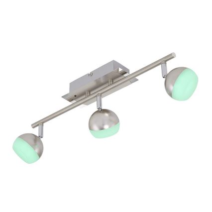 Briloner 2040-032 - LED RGB Oświetlenie punktowe ściemnialne 3xLED/3,3W/230V + pilot