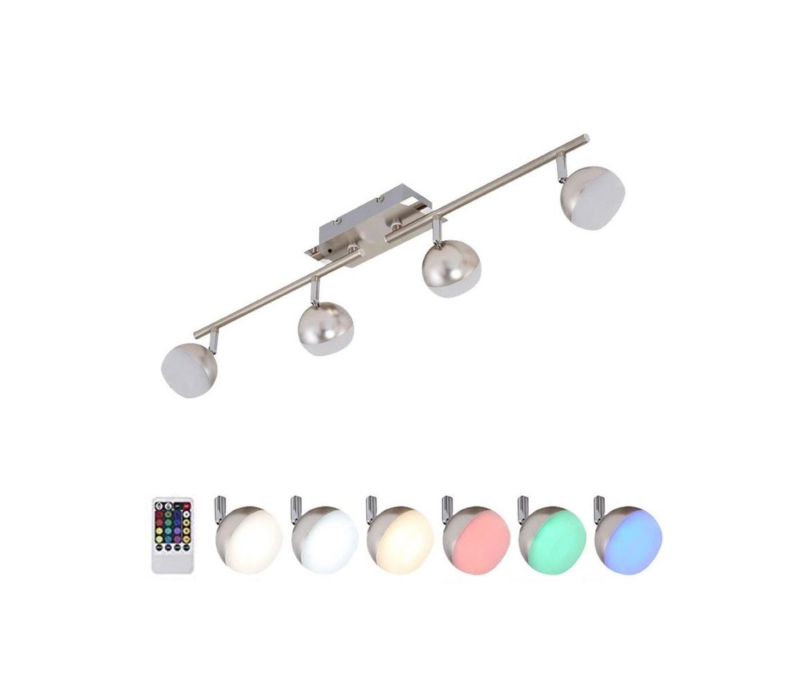 Briloner 2040-042 - LED RGB Oświetlenie ściemnialne BAFFLE 4xLED/3,3W/230V + pilot