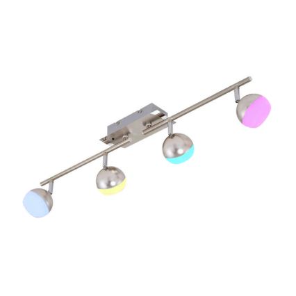 Briloner 2040-042 - LED RGB Oświetlenie punktowe ściemnialne BAFFLE 4xLED/3,3W/230V + pilot zdalnego sterowania