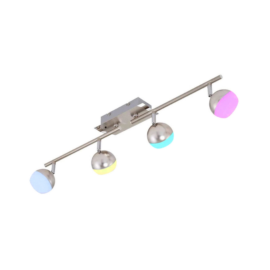 Briloner 2040-042 - LED RGB Oświetlenie punktowe ściemnialne BAFFLE 4xLED/3,3W/230V + pilot zdalnego sterowania
