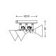Briloner 2047-031R - Oświetlenie punktowe 3xE14/40W/230V
