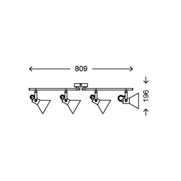 Briloner 2047-041 - Oświetlenie punktowe 4xE14/40W/230V