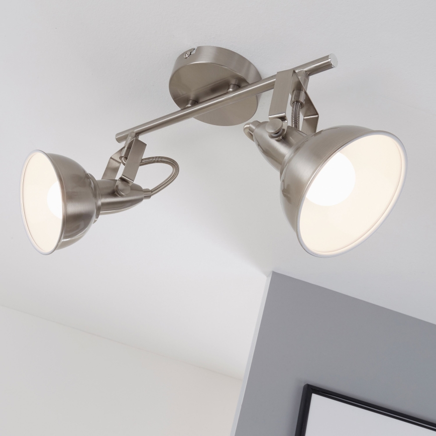 Briloner 2049-022 - Oświetlenie punktowe SOFT 2xE14/40W/230V matowy chrom