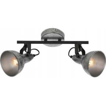 Briloner 2049-024 - Oświetlenie punktowe RETRO 2xE14/40W/230V szary