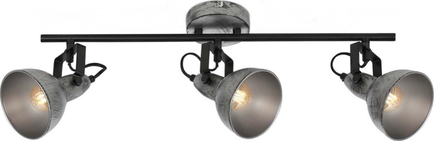 Briloner 2049-034 - Oświetlenie punktowe RETRO 3xE14/40W/230V szary
