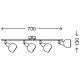 Briloner 2076-042 - Oświetlenie punktowe COLD 4xE14/40W/230V