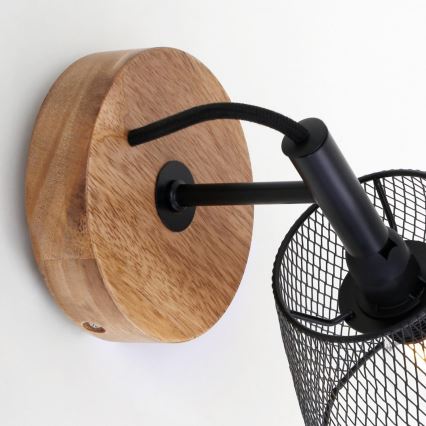 Briloner 2077-015 - Kinkiet WOOD & STYLE 1xE14/25W/230V kauczukowiec