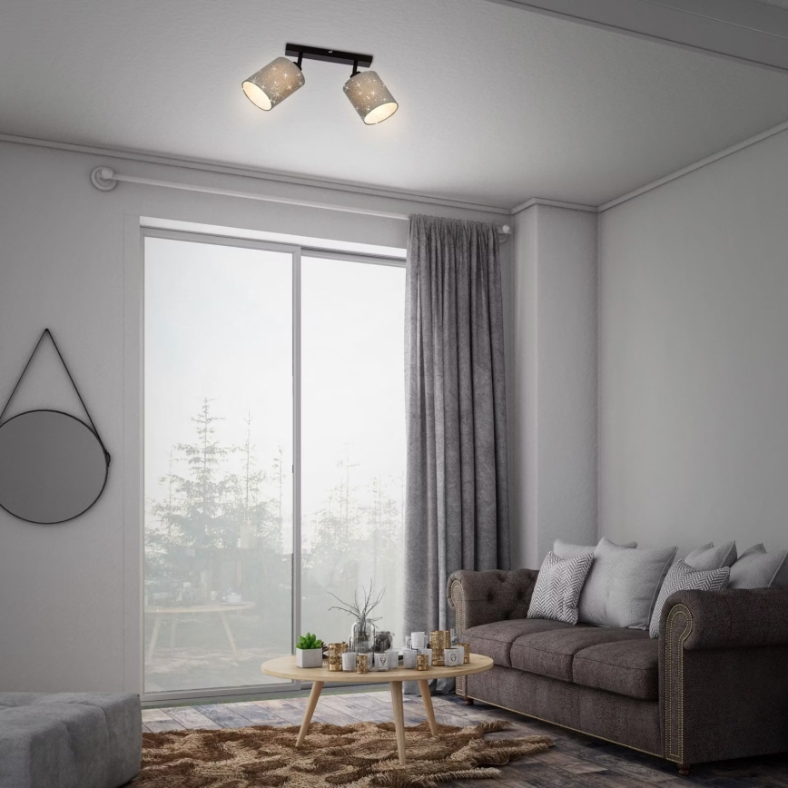 Briloner 2078-024 - Oświetlenie punktowe SPOTLIGHT 2xE27/25W/230V szare/czarne