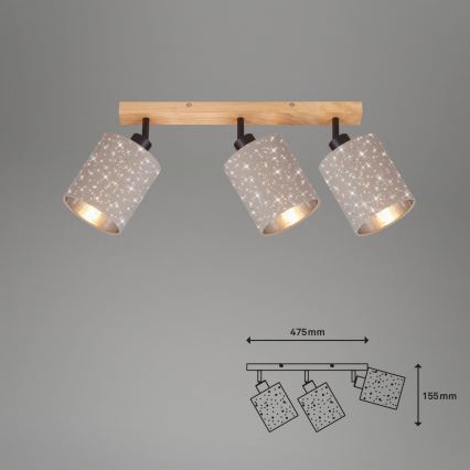 Briloner 2078-031 - Oświetlenie punktowe SPOTLIGHT 3xE27/25W/230V beżowe