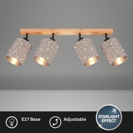 Briloner 2078-041 - Oświetlenie punktowe SPOTLIGHT 4xE27/25W/230V beżowe