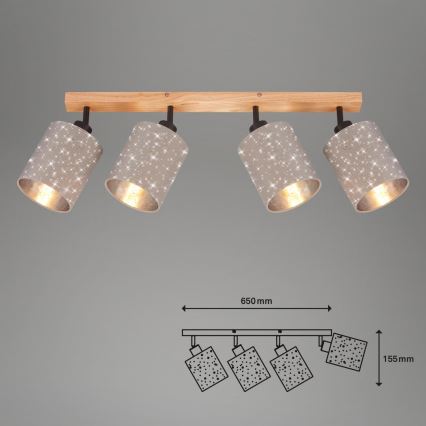 Briloner 2078-041 - Oświetlenie punktowe SPOTLIGHT 4xE27/25W/230V beżowe