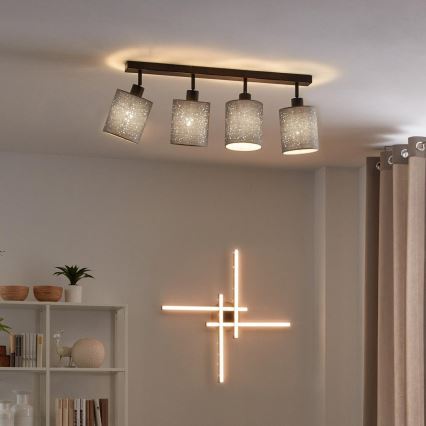 Briloner 2078-044 - Oświetlenie punktowe SPOTLIGHT 4xE27/25W/230V szare/czarne