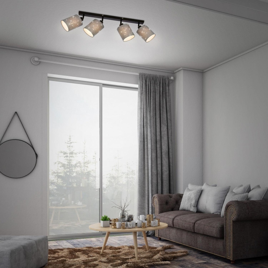 Briloner 2078-044 - Oświetlenie punktowe SPOTLIGHT 4xE27/25W/230V szare/czarne