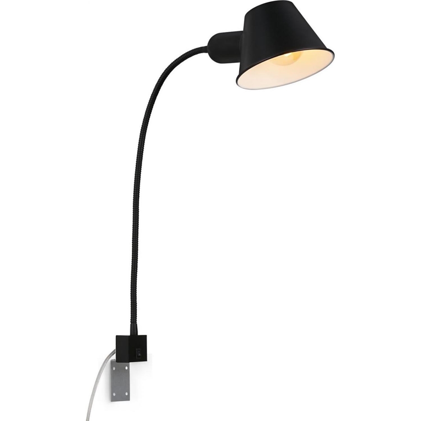 Briloner 2079-015 - Elastyczna lampa naścienna 1xE27/10W/230V czarny