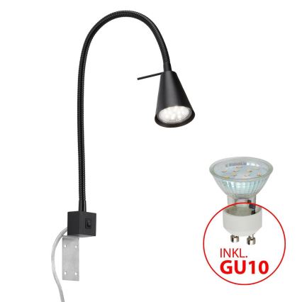 Briloner 2080-015 - LED regulowany kinkiet COMFORT LIGHT 1xGU10/5W/230V czarny