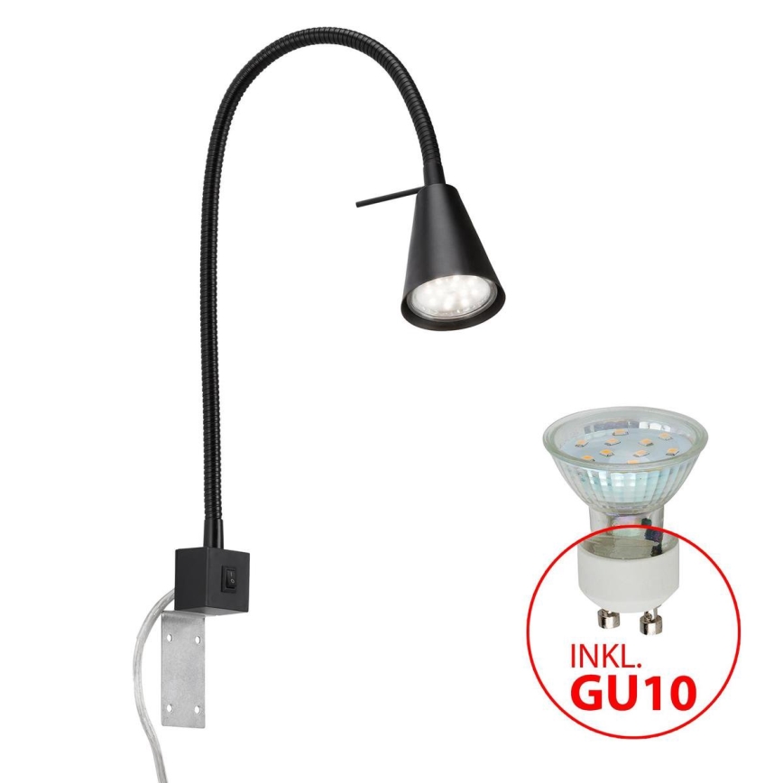 Briloner 2080-015 - LED Kinkiet COMFORT LIGHT 1xGU10/5W/230V czarne