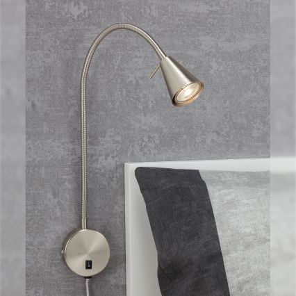 Briloner 2082-012 - Kinkiet LED z giętkim ramieniem COMFORT LIGHT 1xGU10/5W/230V matowy chrom