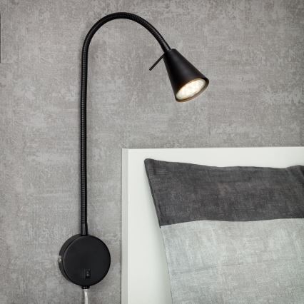 Briloner 2082-015 - Regulowana lampa ścienna LED COMFORT LIGHT 1xGU10/5W/230V czarna