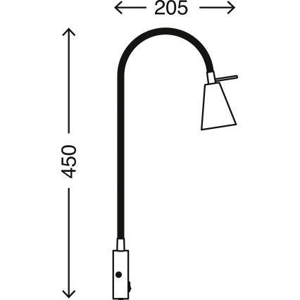 Briloner 2082-015 - LED Kinkiet COMFORT LIGHT 1xGU10/5W/230V czarne