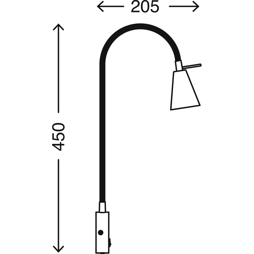 Briloner 2082-015 - LED Kinkiet COMFORT LIGHT 1xGU10/5W/230V czarne