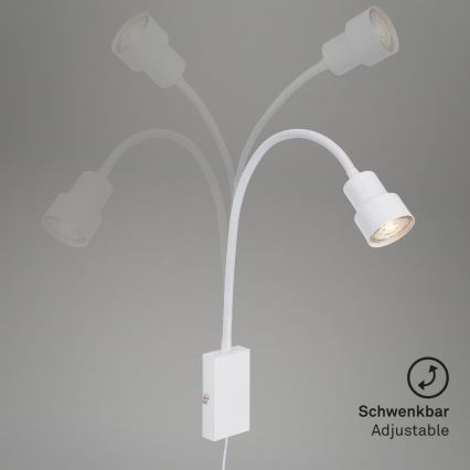 Briloner 2085-016 - LED Kinkiet dotykowy TUSI 1xGU10/5W/230V biały