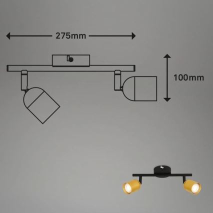 Briloner 2145-027 - Oprawa punktowa 2xGU10/9W/230V