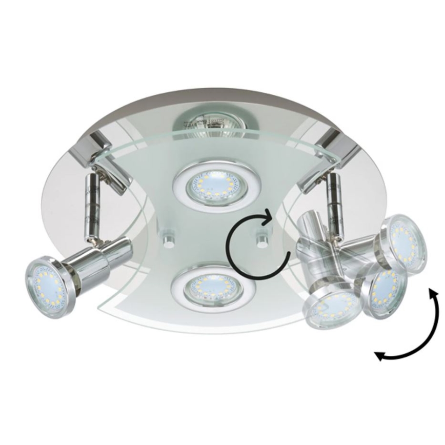 Briloner 2159-048LM - LED Oświetlenie punktowe SPLASH 4xGU10/3W/230V
