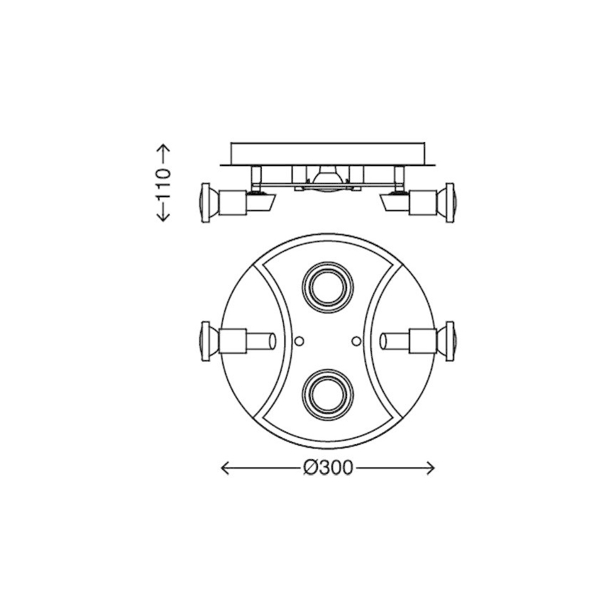 Briloner 2159-048LM - LED Oświetlenie punktowe SPLASH 4xGU10/3W/230V