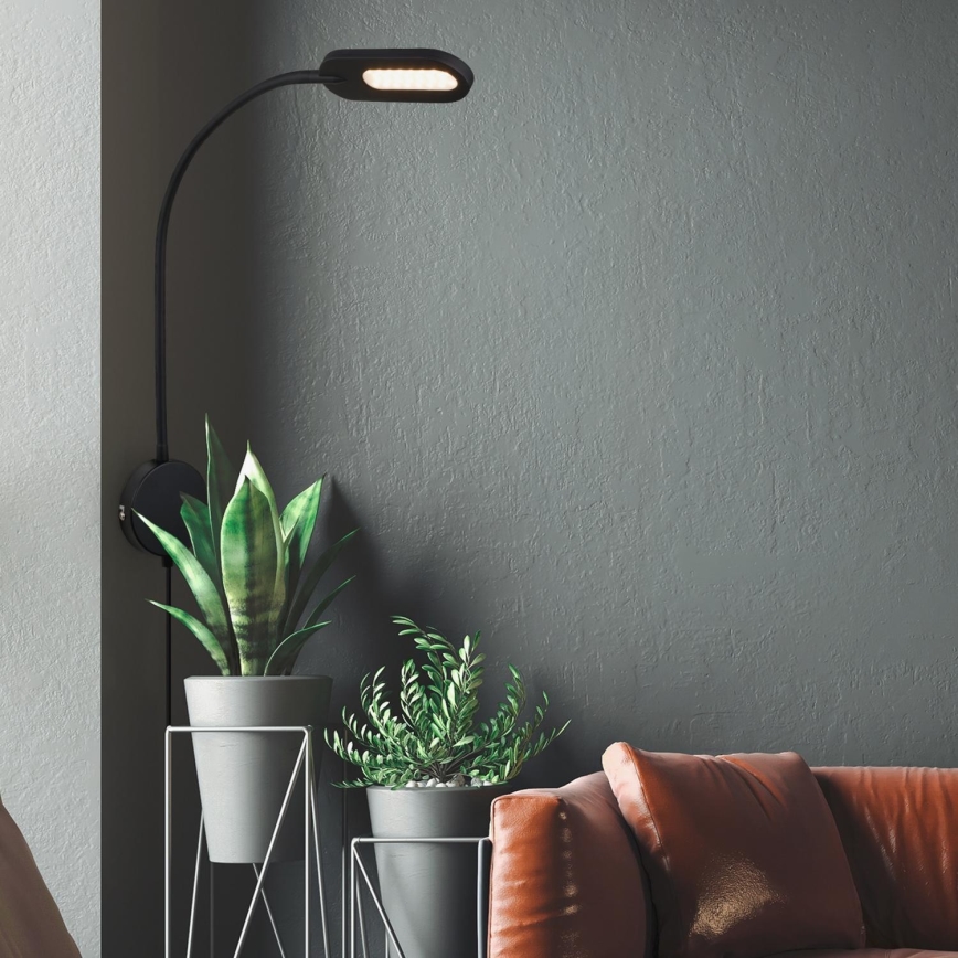 Briloner 2177015 - LED Ściemnialna giętka naścienna lampa LED/6W/230V czarny
