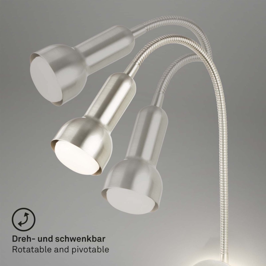 Briloner 2178012 - LED Elastyczna lampa naścienna 1xE14/10W/230V + LED/3W matowy chrom