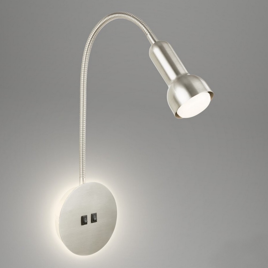 Briloner 2178012 - LED Elastyczna lampa naścienna 1xE14/10W/230V + LED/3W matowy chrom