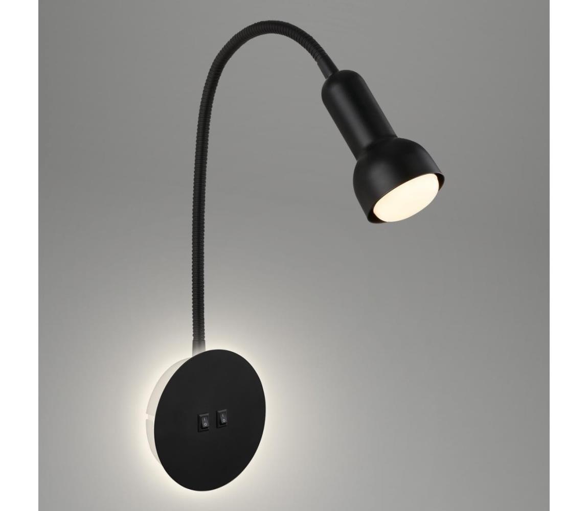 Briloner 2178015 - LED Elastyczna lampa naścienna 1xE14/10W/230V + LED/3W czarny