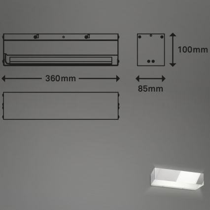 Briloner 2204-018 - LED Kinkiet zewnętrzny LED/8W/230V IP44 chrom błyszczący