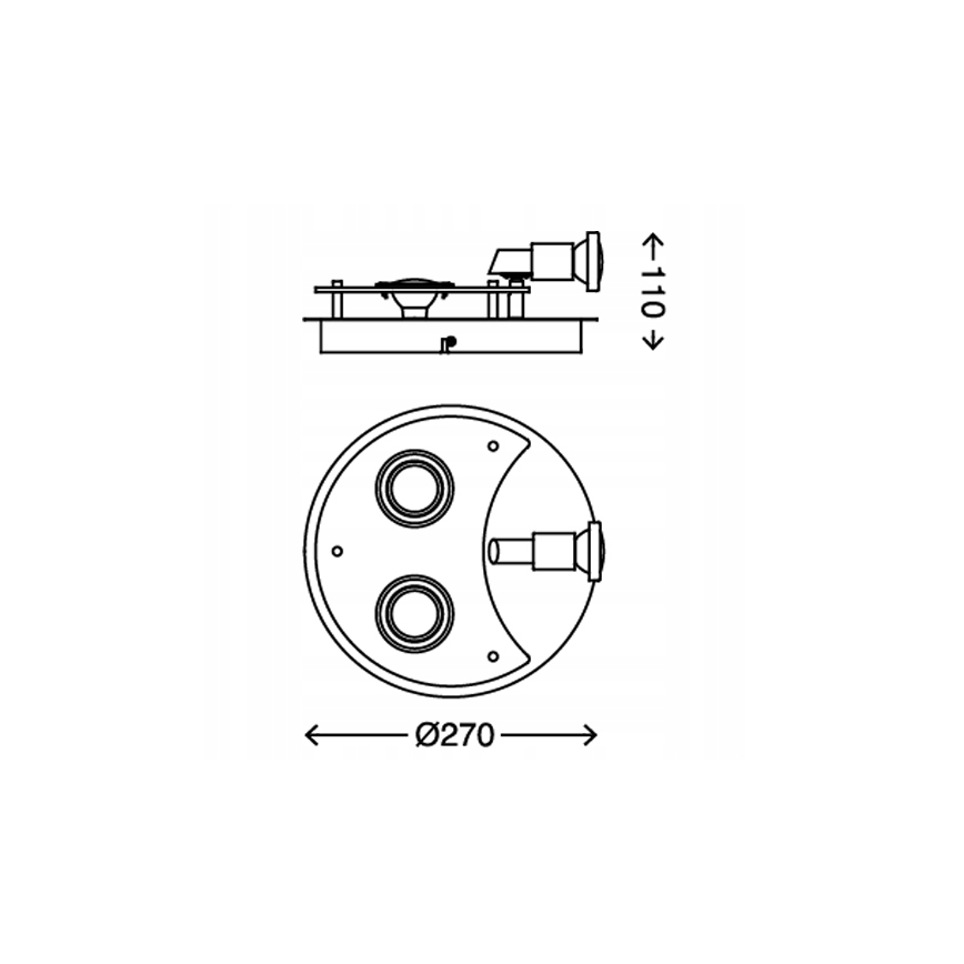 Briloner 2228-038 - LED Oświetlenie punktowe SPLASH 3xGU10/3W/230V