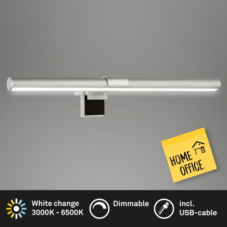 Briloner 2303-014 - LED Ściemnialne oświetlenie monitora LED/3,5W/5V 3000/4500/6500K