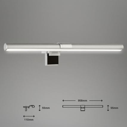 Briloner 2303-014 - LED Ściemnialne oświetlenie monitora LED/3,5W/5V 3000/4500/6500K