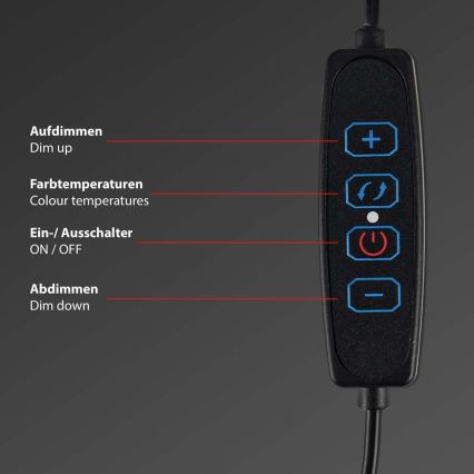 Briloner 2303-015 - LED  Ściemnialne oświetlenie monitora LED/3,5W/230V 2700/4000/6500K