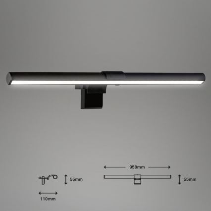 Briloner 2303-015 - LED  Ściemnialne oświetlenie monitora LED/3,5W/230V 2700/4000/6500K