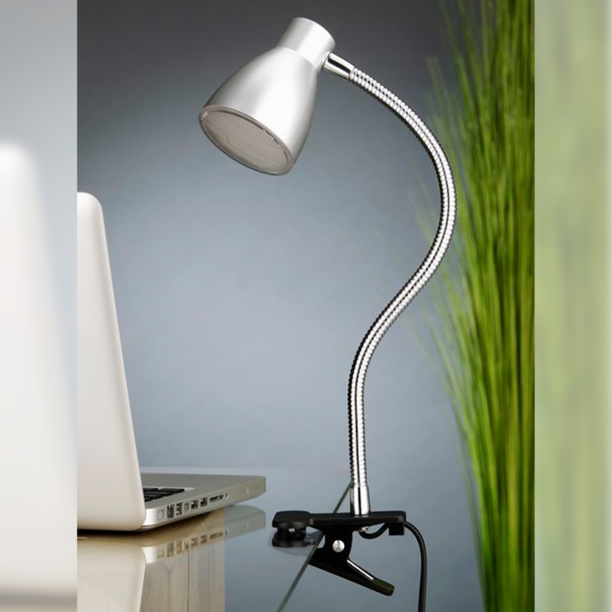 Briloner 2615-014P - LED Lampa z klipsem GRIP LED/2,5W/230V srebrna