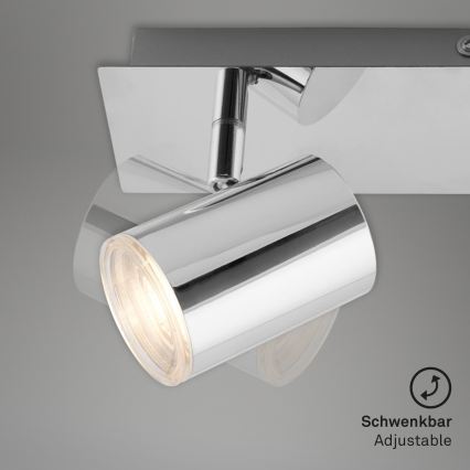 Briloner 2731-028 - Łazienkowa oprawa punktowa BANYO 2xGU10/5W/230V IP44, błyszczący chrom