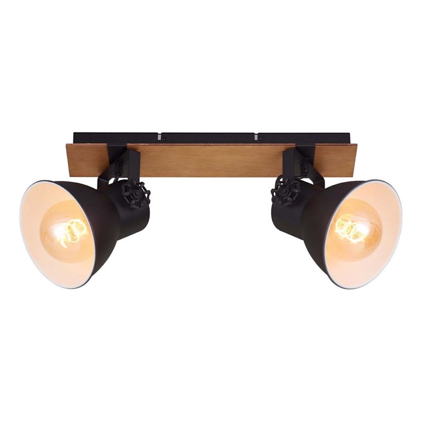Briloner 2742-025 - Oświetlenie punktowe SPOTLIGHT 2xE27/40W/230V czarne/brązowe