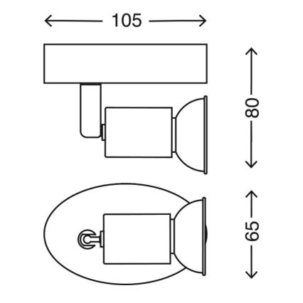 Briloner 2767-016 - LED Kinkiet punktowy 1xGU10/3W/230V biały