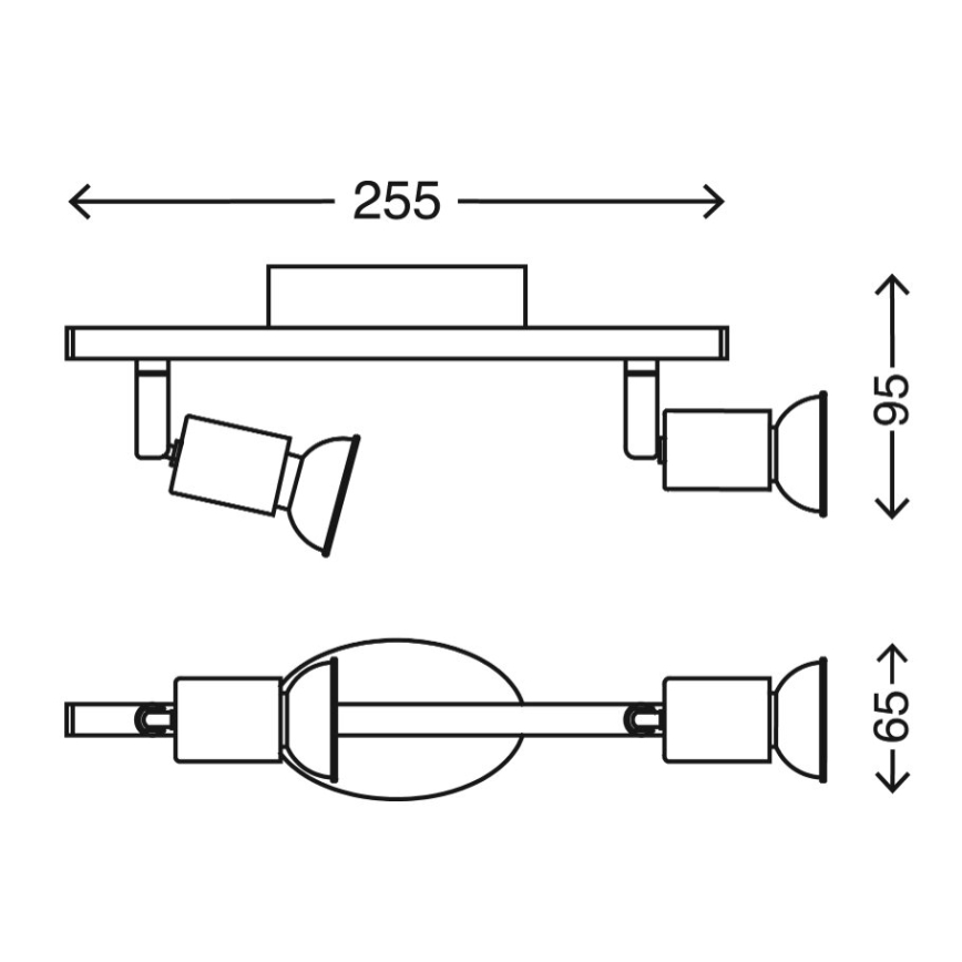 Briloner 2767-026 - LED Oświetlenie punktowe 2xGU10/6W/230V białe